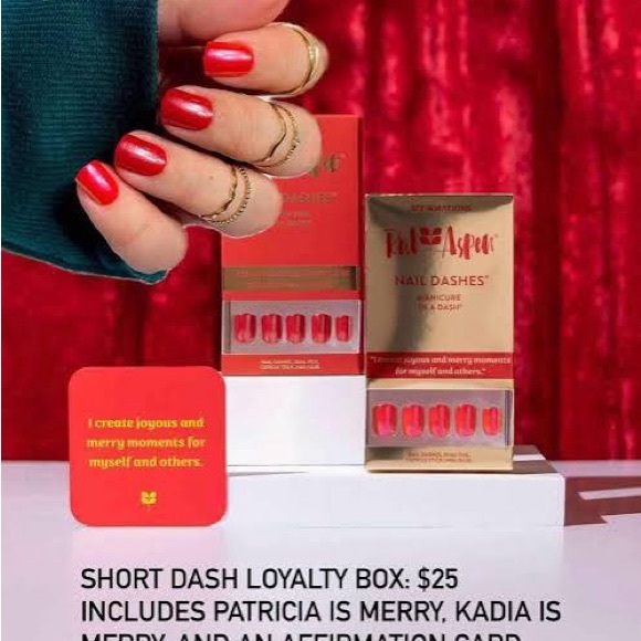 Red Aspen Kadia is Merry Nail Dashes NIB - Picture 3 of 5